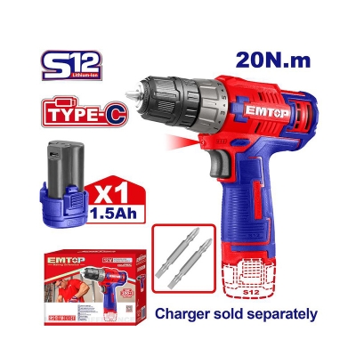 Picture of EMTOP Cordless Drill(12V) ECDL12510