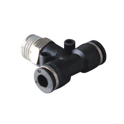 Picture of 3-way T type male branch threaded tee pneumatic fittings