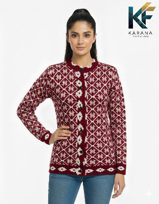 Picture of premium quality free size short cardigan Button-Down Knit Sweater For ladies