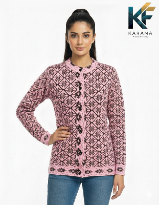 Picture of premium quality free size short cardigan Button-Down Knit Sweater For ladies