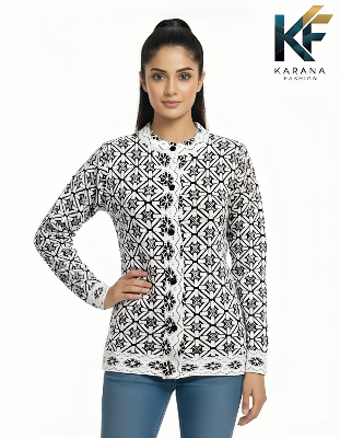 Picture of premium quality free size short cardigan Button-Down Knit Sweater For ladies