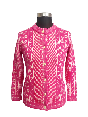 Picture of premium quality free size short cardigan Button-Down Knit Sweater For ladies