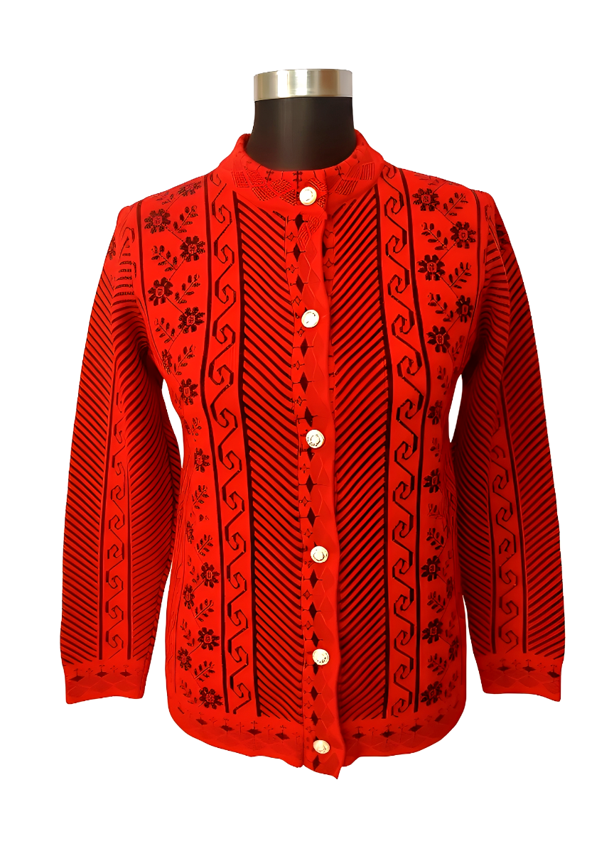 Picture of premium quality free size short cardigan Button-Down Knit Sweater For ladies