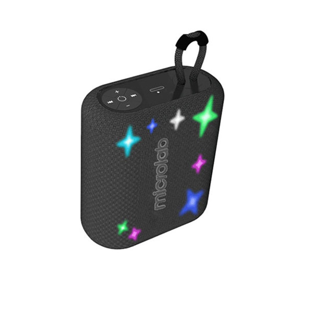Picture of Microlab Twinkle Star 1 Mini Portable Bluetooth Speaker - Mini Portable Waterproof Bluetooth Speaker - Output Power: 5W @RMS - Battery: 1300 mAh - Black and Emerald Green