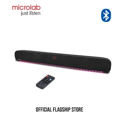 Picture of Microlab ONEBAR04 Stylish 7-Colour Stereo Bluetooth Soundbar - Wireless Soundbar - Output Power: 40 Watt RMS - Interfaces: Bluetooth, 3.5mm line in, Optical, Coaxial - LED: Colorful LED light effect