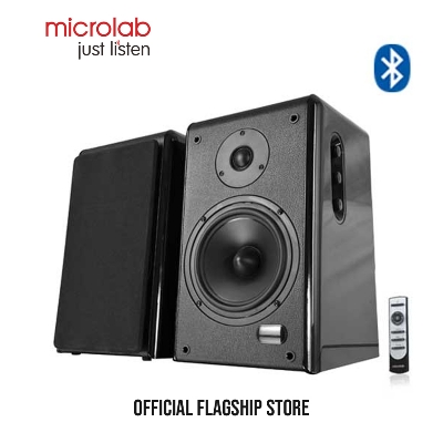 Picture of Microlab SOLO 16 Two-Way Stereo Bookshelf Speaker - 2.0 Two-way Stereo Bookshelf Speaker - Output power: 180W RMS {(40W + 50W) x2} - Interfaces: Bluetooth, Optical, Coaxial, 2RCA, Remote - Wooden Cabinets