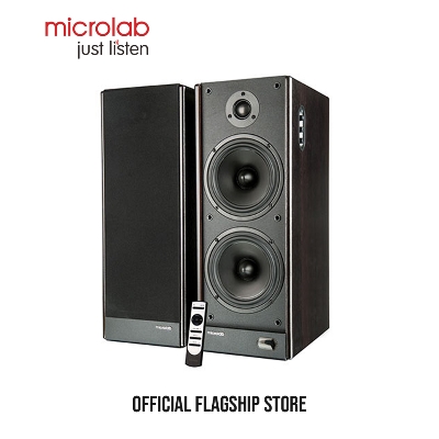 Picture of Microlab SOLO 29 HiFi Monitor Speaker -  Three-way HiFi monitor speaker - Output Power: 160W RMS {23W*2 + 57W*2（THD=1%} - Interfaces: Bluetooth, Optical, Coaxial, 2RCA, Remote - Wooden Cabinets
