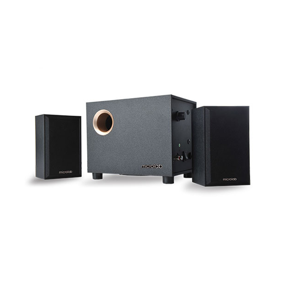 Picture of Microlab M105BT 2.1 Multimedia M-Series Speaker - 2.1 Multimedia M-Series Speaker - Output power: 10 Watt (RMS) - Interfaces: Bluetooth, AUX - Body: Wooden Cabinets - Multimedia M-Series Speaker