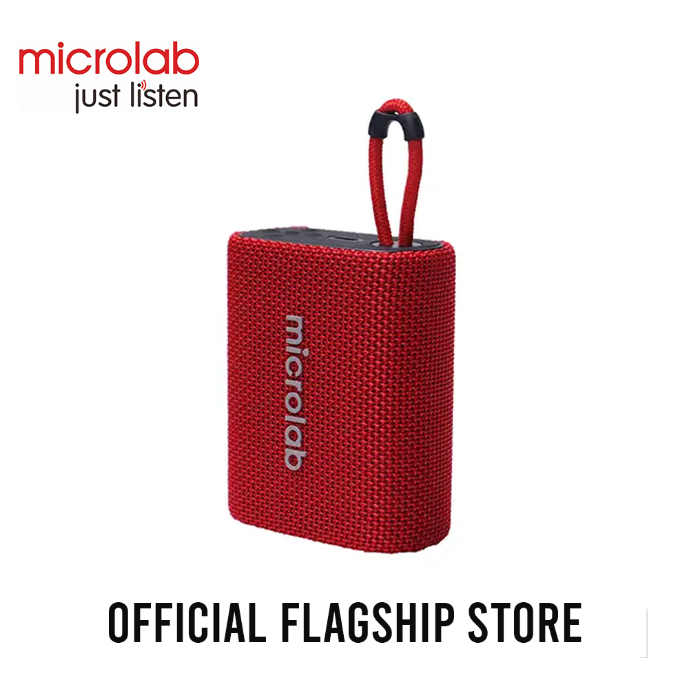 Picture of Microlab BP21 Mini Portable Bluetooth Speaker - Black/Red - Mini Portable Bluetooth Speaker- Output Power: 5W @RMS - Battery: 1300 mAh - Up to 5 hours of playing time