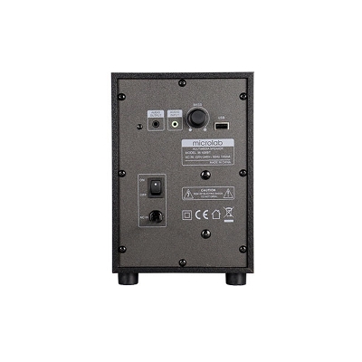 Picture of Microlab M108U BT 2.1 Multimedia M-Series Speaker - 2.1 Multimedia M-Series Speaker - Output power: 12 Watt (RMS) - Interfaces: Bluetooth, USB, SD, AUX, FM - Body: Wooden Cabinets- 2.1 Multimedia M-Series Speaker