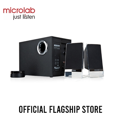 Picture of Microlab M-200BT Platinum 2.1 Multimedia Speaker- 2.1 Multimedia M-Series Speaker - Output power: 50 Watt (RMS) - Interfaces: Din Jack, Bluetooth, AUX, Wired Remote - Body: Transparent Satellites - Platinum 2.1 Multimedia Speaker