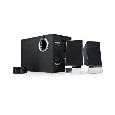 Picture of Microlab M-200BT Platinum 2.1 Multimedia Speaker- 2.1 Multimedia M-Series Speaker - Output power: 50 Watt (RMS) - Interfaces: Din Jack, Bluetooth, AUX, Wired Remote - Body: Transparent Satellites - Platinum 2.1 Multimedia Speaker