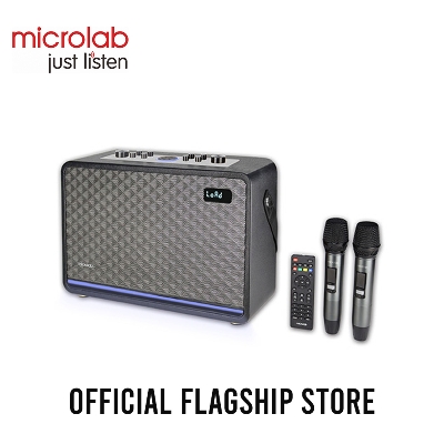 Picture of Microlab KTV200PRO Stylish Portable Bag Karaoke Speaker - Stylish Portable Bag Karaoke Speaker - Output power: 120 Watt (RMS) - Interfaces: Bluetooth, line-in, USB, TF card, Guitar in, Mic in, Live - Battery Capacity: 11.1V/7500mAh