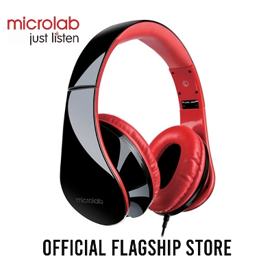 Picture of Microlab K360 3.5mm Stereo Headphone - Black/White - Output Power: 50mW - Input plug type: 3.5mm stereo - Frequency response: 15 Hz - 20 KHz