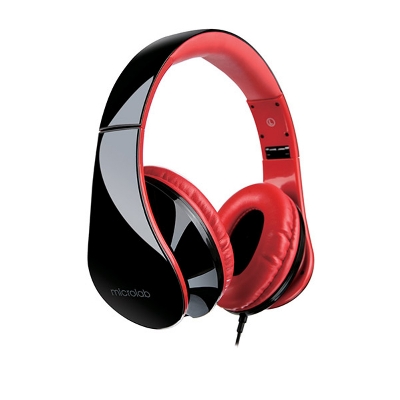 Picture of Microlab K360 3.5mm Stereo Headphone - Black/White - Output Power: 50mW - Input plug type: 3.5mm stereo - Frequency response: 15 Hz - 20 KHz