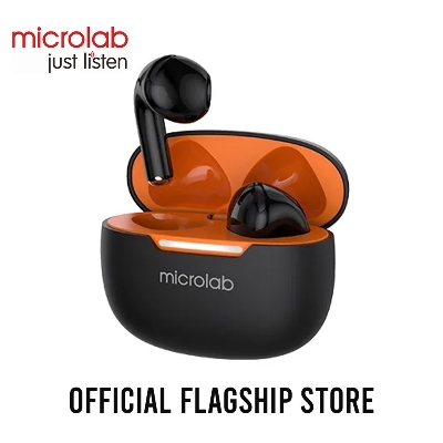 Picture of Microlab Wisepods 30 TWS Bluetooth Earbuds - Black/Cream - TWS Bluetooth Earbuds - Bluetooth version: V5.3 with Range 10 Meter - Color Availability: Black, Cream - Battery: Built-in Large Capacity 300mAh Battery
