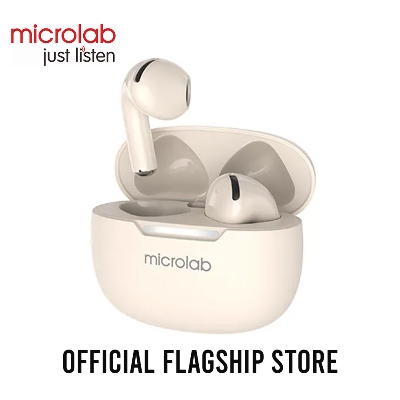 Picture of Microlab Wisepods 30 TWS Bluetooth Earbuds - Black/Cream - TWS Bluetooth Earbuds - Bluetooth version: V5.3 with Range 10 Meter - Color Availability: Black, Cream - Battery: Built-in Large Capacity 300mAh Battery