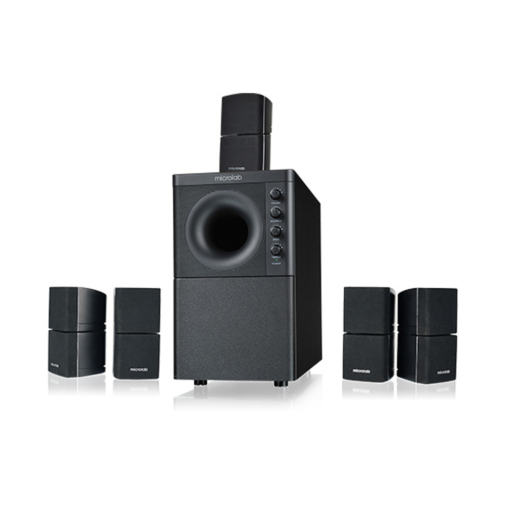 Picture of Microlab X3BT 5.1 Multimedia Speaker - 5.1 Multimedia Speaker - Output power: 166 Watt (RMS) - Interfaces: Bluetooth, AUX, RCA*6 - Body: Wooden Cabinets - Bluetooth Version: 5.0
