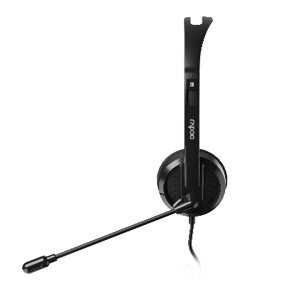 Picture of Rapoo H101 Wired Stereo Headphone - Model: H101 - Interface: Wired - Connector: 3.5mm audio interface (Single Pin) - Rotary microphone High Quality Stereo Audio - Adjustable Headband