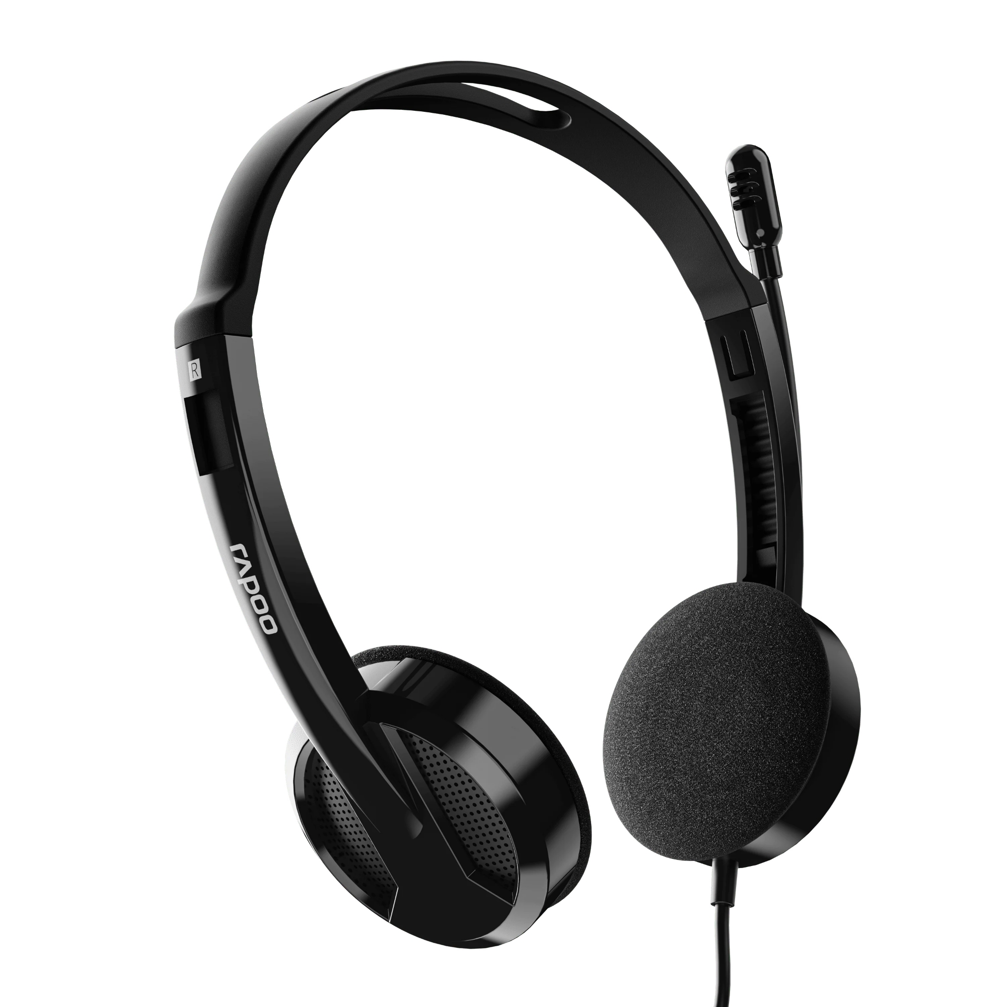 Picture of Rapoo H101 Wired Stereo Headphone - Model: H101 - Interface: Wired - Connector: 3.5mm audio interface (Single Pin) - Rotary microphone High Quality Stereo Audio - Adjustable Headband