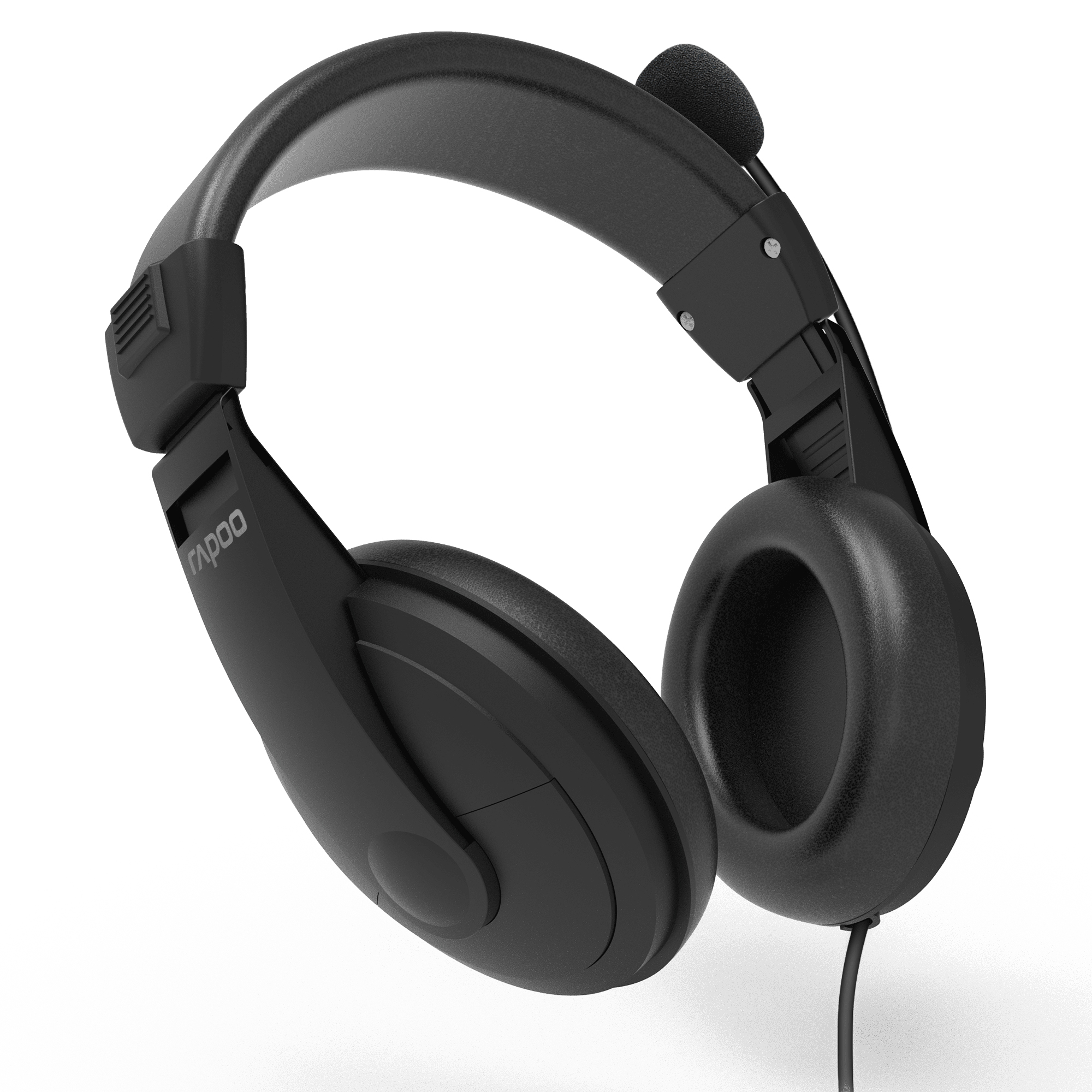 Picture of Rapoo H150S USB Stereo Headphone - High-quality stereo sound output - High-resolution 40mm Speaker - Microphone noise reduction &adjustable rotation - Volume Control with mute button - Featherweight design with memory foam earpads