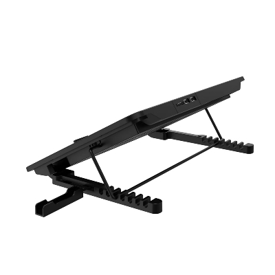 Picture of Rapoo CF300 High Efficiency Laptop Cooling Pad - High-efficiency cooling with 8 high-speed fans to prevent overheating and maintain stable performance - Ergonomic 7-level height adjustment for comfortable viewing and typing - Built-in phone stand