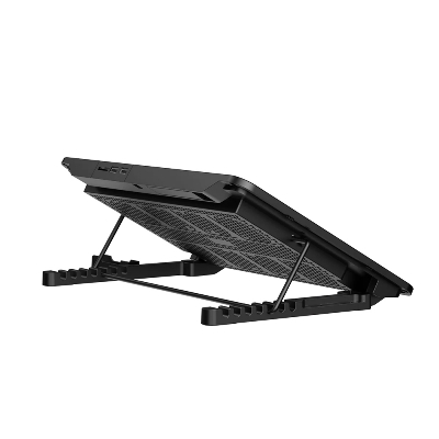 Picture of Rapoo CF300 High Efficiency Laptop Cooling Pad - High-efficiency cooling with 8 high-speed fans to prevent overheating and maintain stable performance - Ergonomic 7-level height adjustment for comfortable viewing and typing - Built-in phone stand
