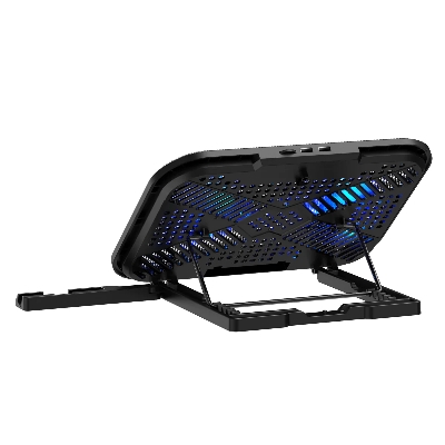Picture of Rapoo CF200 High Efficiency Laptop Cooling Pad - High-Efficiency Cooling: Two powerful fans quickly reduce laptop heat to prevent throttling and maintain stable performance - Ergonomic Design: Six adjustable height levels -  built-in phone stand