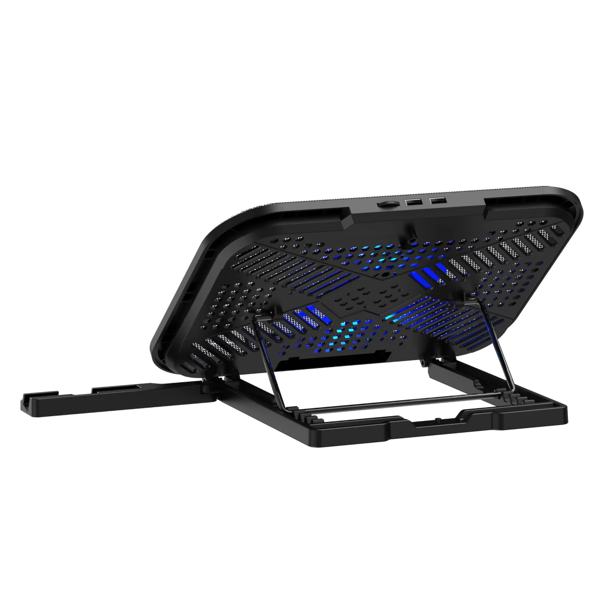Picture of Rapoo CF100 High Efficiency Laptop Cooling Pad - High-efficiency cooling with a 130mm silent fan to prevent laptop overheating - Ergonomic 6-level height adjustment for comfortable viewing and typing- Built-in phone stand for convenient multi-device use
