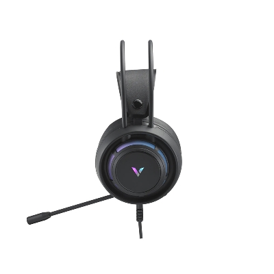 Picture of Rapoo VH360 USB Gaming Headset - Virtual 7.1 channel surround sound for an immersive gaming experience - Dual microphones with detachable noise-canceling mic and built-in mic - Dynamic RGB backlighting and ergonomic over-ear design  memory foam cushioNS
