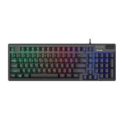Picture of Rapoo V50S-98 Backlit Gaming Keyboard -  19-key conflict-free design for smooth gaming - Switchable arrow keys and WASD for flexible control - Dedicated volume wheel and Fn multimedia hotkeys - Spill-resistant with adjustable backlight and Windows lock