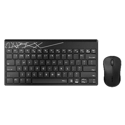 Picture of Rapoo 8000S Wireless Keyboard & Mouse Combo, Ultra-small Nano receiver, Customizable multimedia keys, 1000 DPI Sensor, Spill-resistant