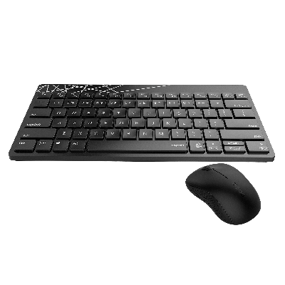 Picture of Rapoo 8000S Wireless Keyboard & Mouse Combo, Ultra-small Nano receiver, Customizable multimedia keys, 1000 DPI Sensor, Spill-resistant