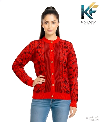 Picture of premium quality free size short cardigan Button-Down Knit Sweater For ladies