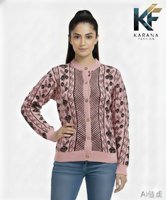 Picture of premium quality free size short cardigan Button-Down Knit Sweater For ladies