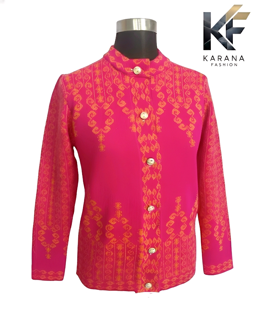 Picture of premium quality free size short cardigan Button-Down Knit Sweater For ladies