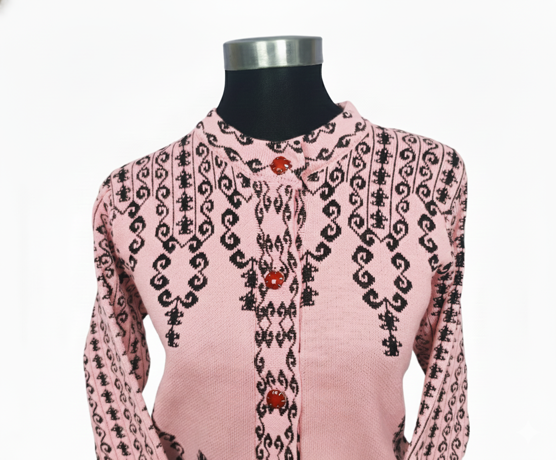 Picture of premium quality free size short cardigan Button-Down Knit Sweater For ladies