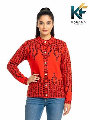 Picture of premium quality free size short cardigan Button-Down Knit Sweater For ladies
