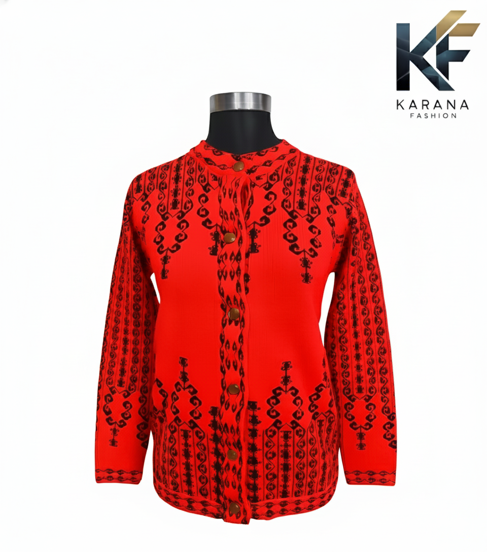 Picture of premium quality free size short cardigan Button-Down Knit Sweater For ladies