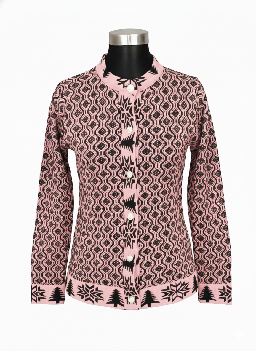 Picture of premium quality free size short cardigan Button-Down Knit Sweater For ladies