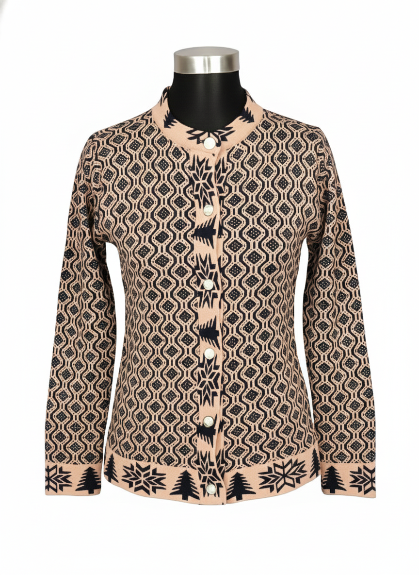 Picture of premium quality free size short cardigan Button-Down Knit Sweater For ladies