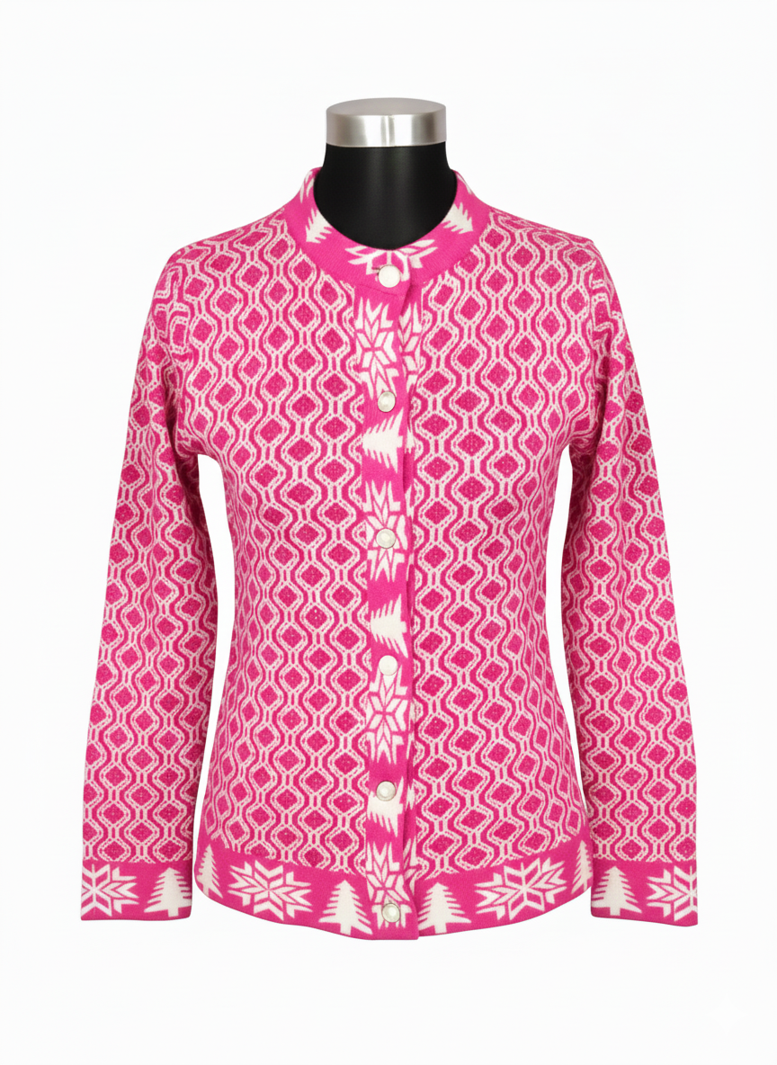 Picture of premium quality free size short cardigan Button-Down Knit Sweater For ladies