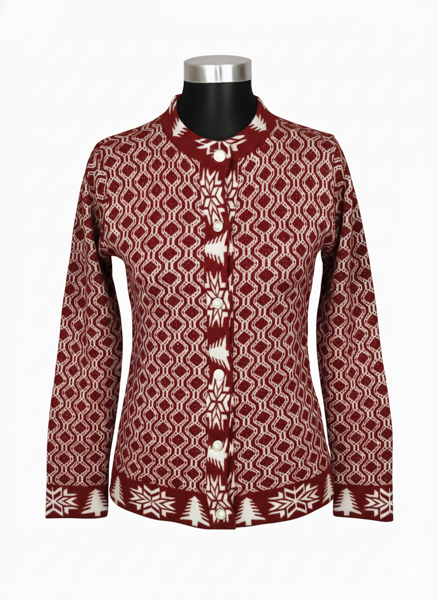 Picture of premium quality free size short cardigan Button-Down Knit Sweater For ladies