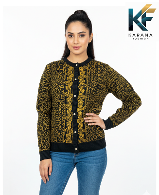 Picture of premium quality free size short cardigan Button-Down Knit Sweater For ladies