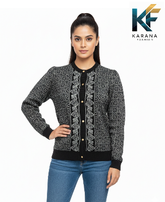 Picture of premium quality free size short cardigan Button-Down Knit Sweater For ladies