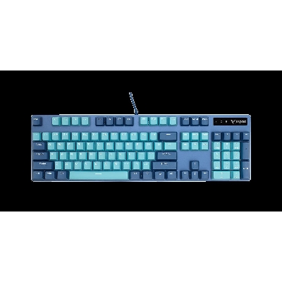 Picture of Rapoo VPRO V500PRO (Cyan Blue) Backlit Mechanical Gaming Keyboard, Mechanical Switch, Individually White Backlight, Spill-Resistant Design