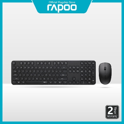 Picture of Rapoo X260S 2.4G Wireless Optical Mouse & Keyboard Combo Round keycaps with chocolate keys 1000DPI tracking engine Up to 12 months battery life