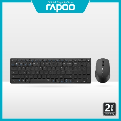 Picture of Rapoo 9350M Multi-mode Wireless Keyboard & Mouse Combo Supports Bluetooth 3.0, 5.0, and 2.4 GHz Compatible with Windows and Mac