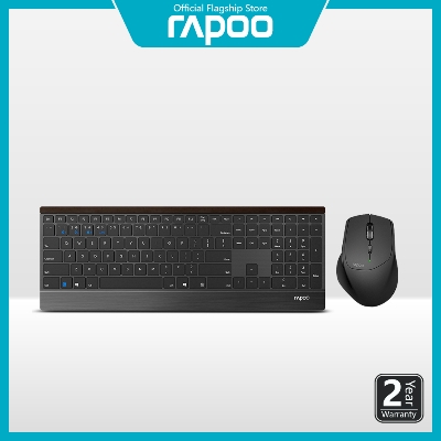 Picture of Rapoo 9500M Multi-mode Wireless Keyboard & Mouse Combo Supports Bluetooth 3.0, 4.0 and 2.4 GHz Modes Compatible with Windows and Mac