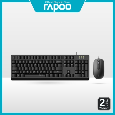Picture of RAPOO X130PRO Wired Optical Mouse & Keyboard Combo - Plug & Play for PC Laptop Computer
